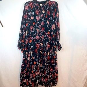 By Together Black Floral Print Maxi Dress. NWT.